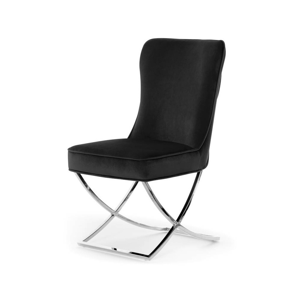 Poze Scaun tapitat Scarlet negru/silver h97 cm