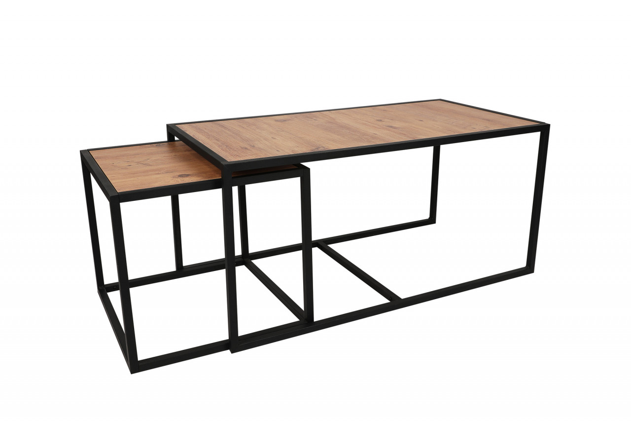 Poze Set 2 masute de cafea Atlantis nuc/negru
