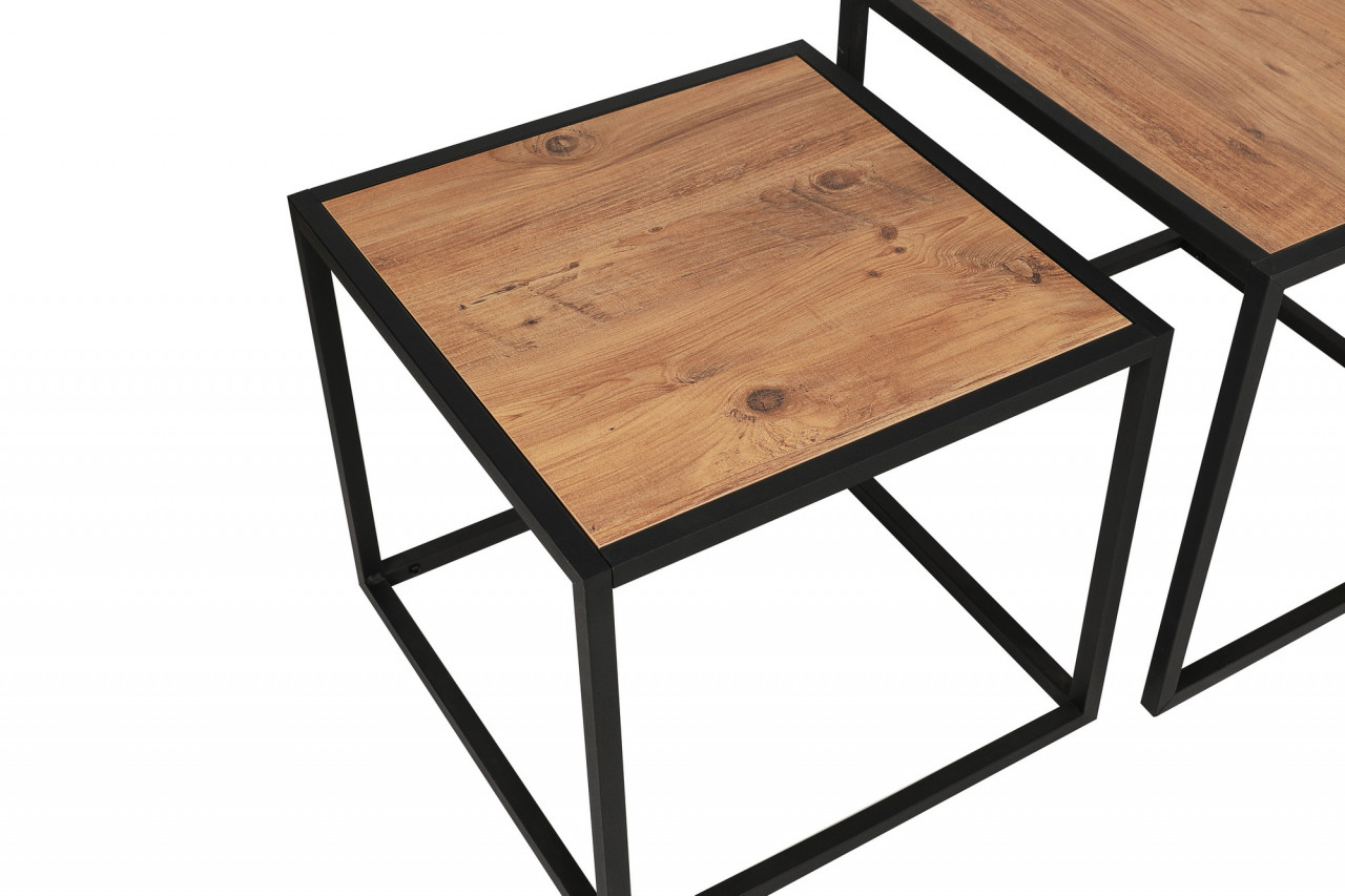Poze Set 2 masute de cafea Atlantis nuc/negru