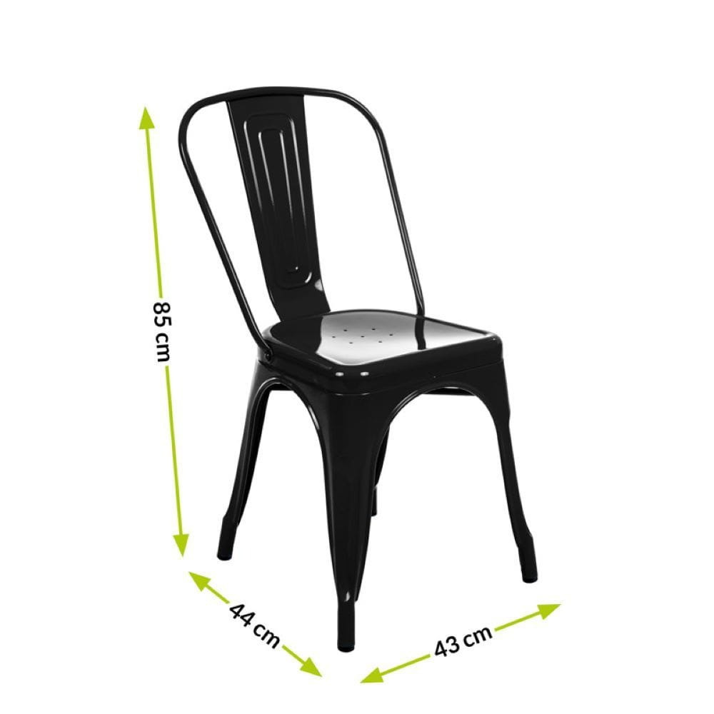 Poze Set 4 scaune Hugo negru H85 cm