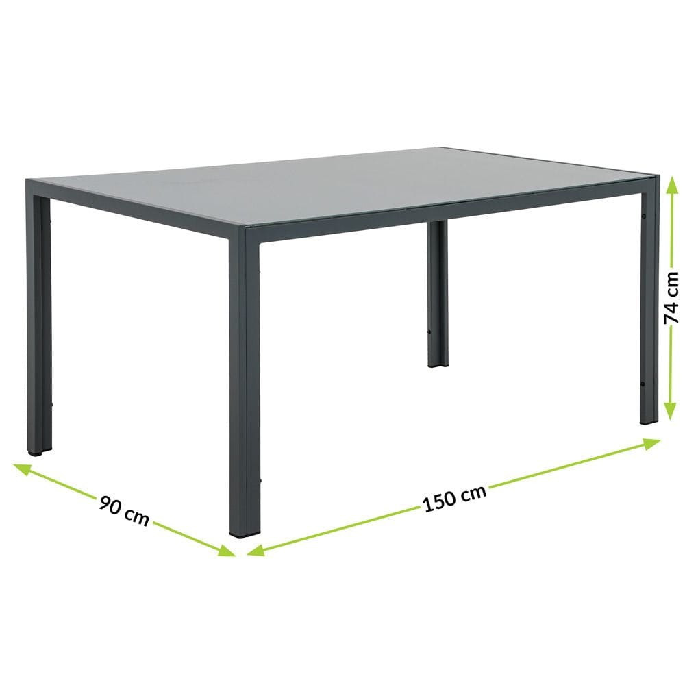 Poze Set masa + 6 scaune Osman antracit L150 cm