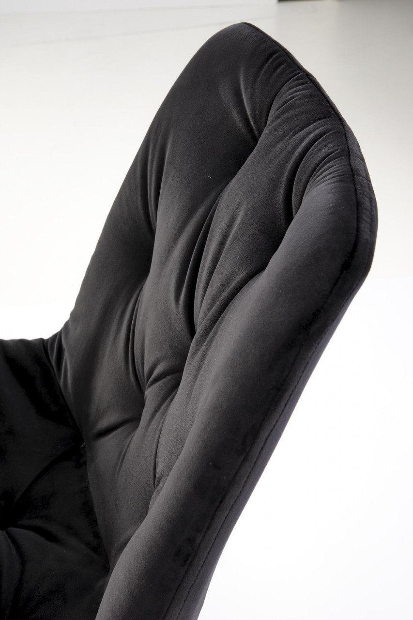Poze Set masa extensibila Brandon L160-200 cm + 4 scaune K519 velvet negru