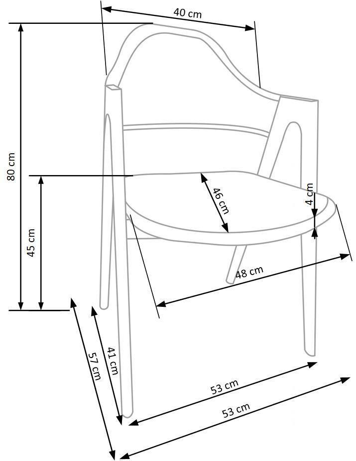 Poze Set masa extensibila Everton L180-200 cm + 4 scaune K344 bej