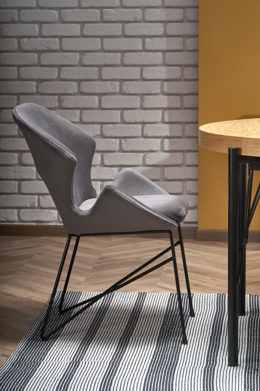Poze Set masa extensibila Inferno L100-300 cm + 4 scaune K458 velvet gri