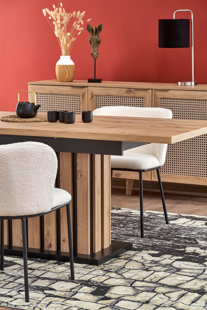 Poze Set masa extensibila Lamello L130-180 cm + 4 scaune K518 crem