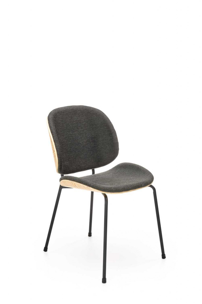Poze Set masa extensibila Legarto L160-200 cm + 4 scaune K467 stejar natural/gri inchis