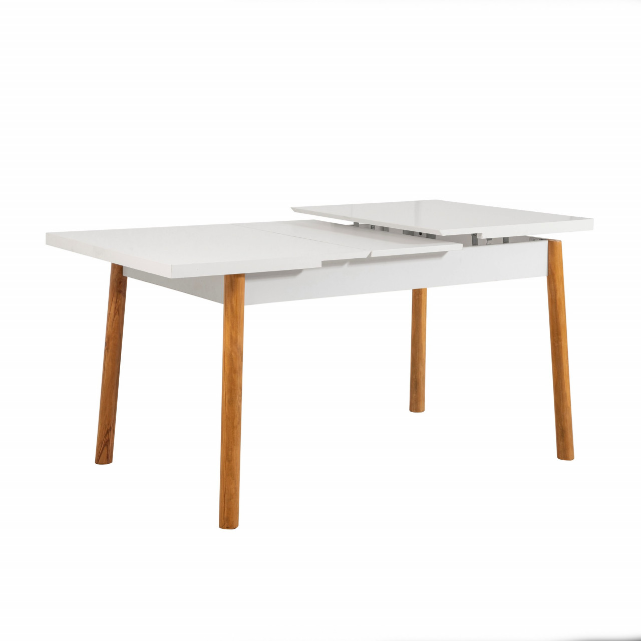 Poze Set masa extensibila si scaune (5 piese) Santiago White Stone
