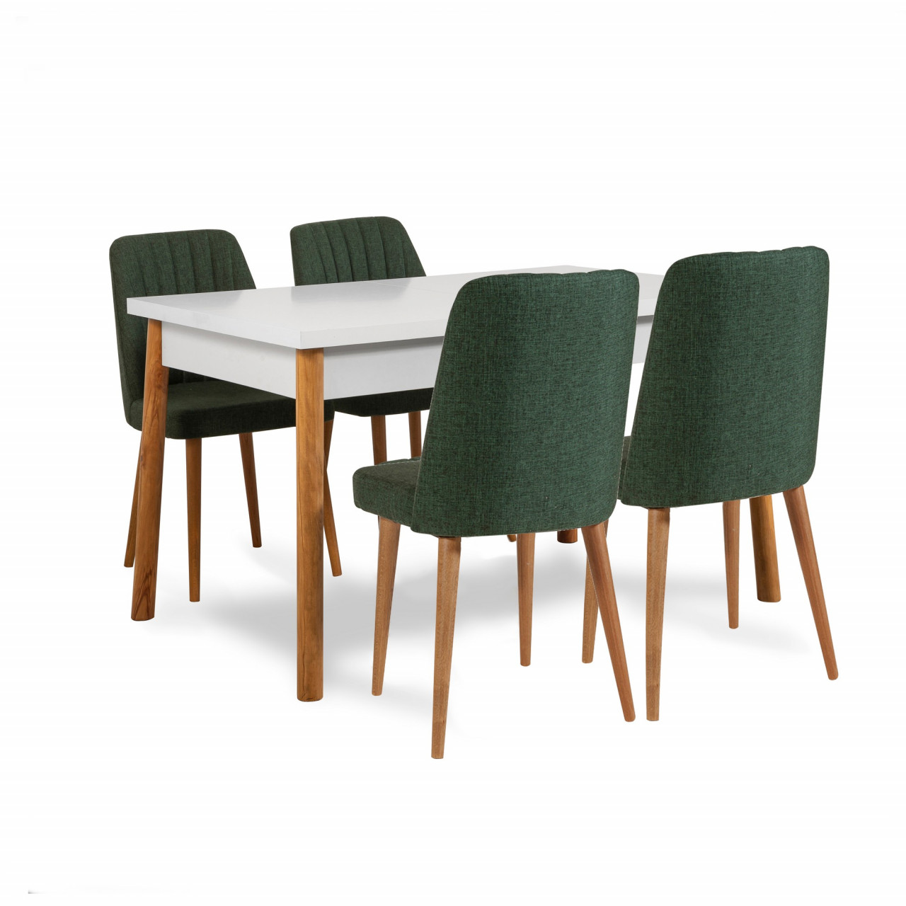 Poze Set masa extensibila si scaune (6 piese) Santiago Atlantic-White Green