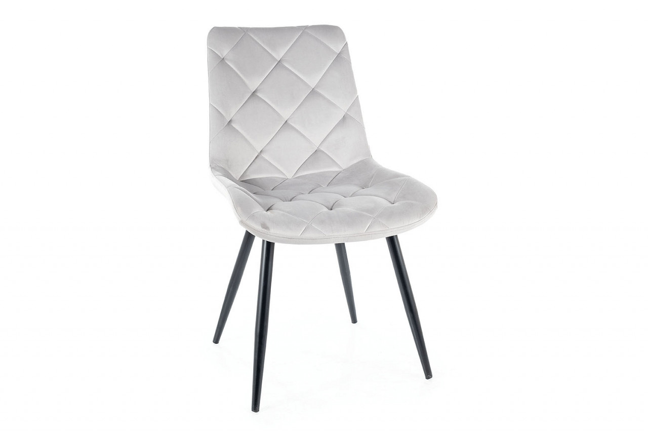 Poze Set masa extensibila Westin maro/negru mat L160-240 cm + 6 scaune Ralph velvet gri deschis Blu03