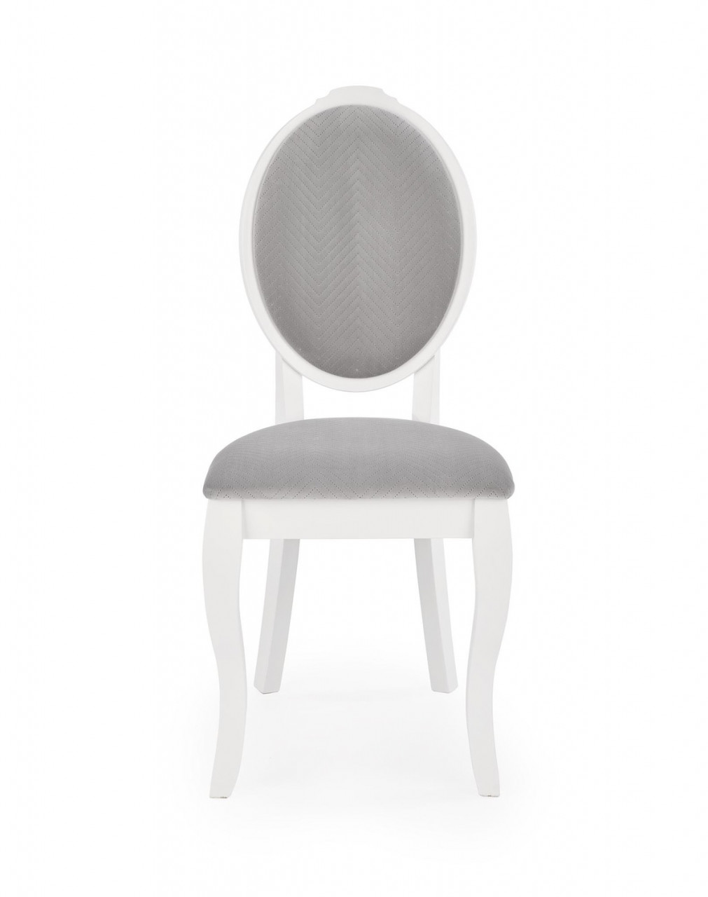 Poze Set masa extensibila Windsor stejar inchis/alb L160-240 cm + 4 scaune Velo gri/alb