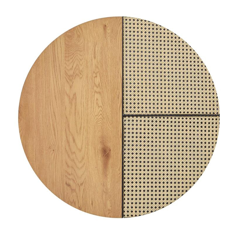 Poze Set mese de cafea Garmina stejar auriu + rattan