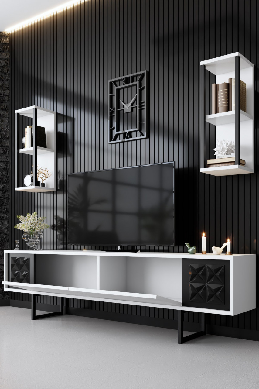 Poze Set mobilier living Black Line alb/negru