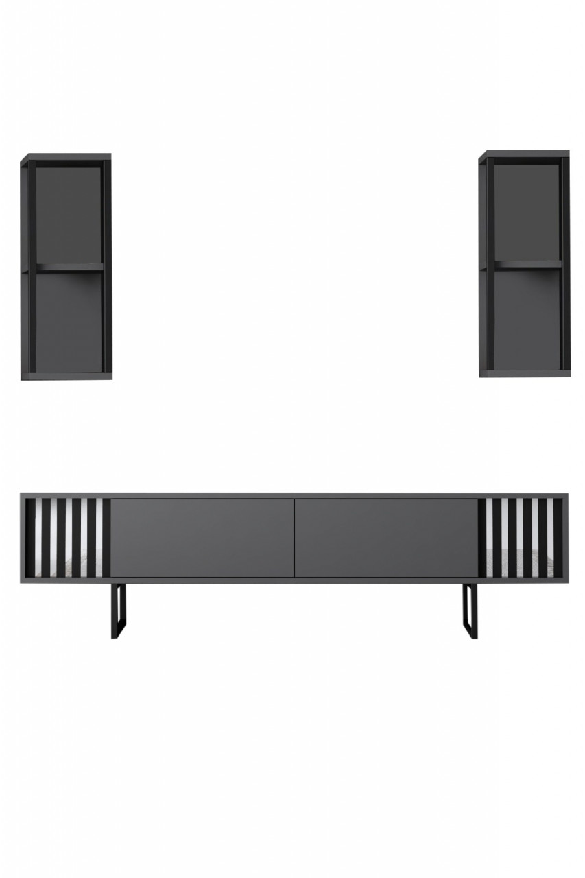 Poze Set mobilier living Chrome Line antracit / negru