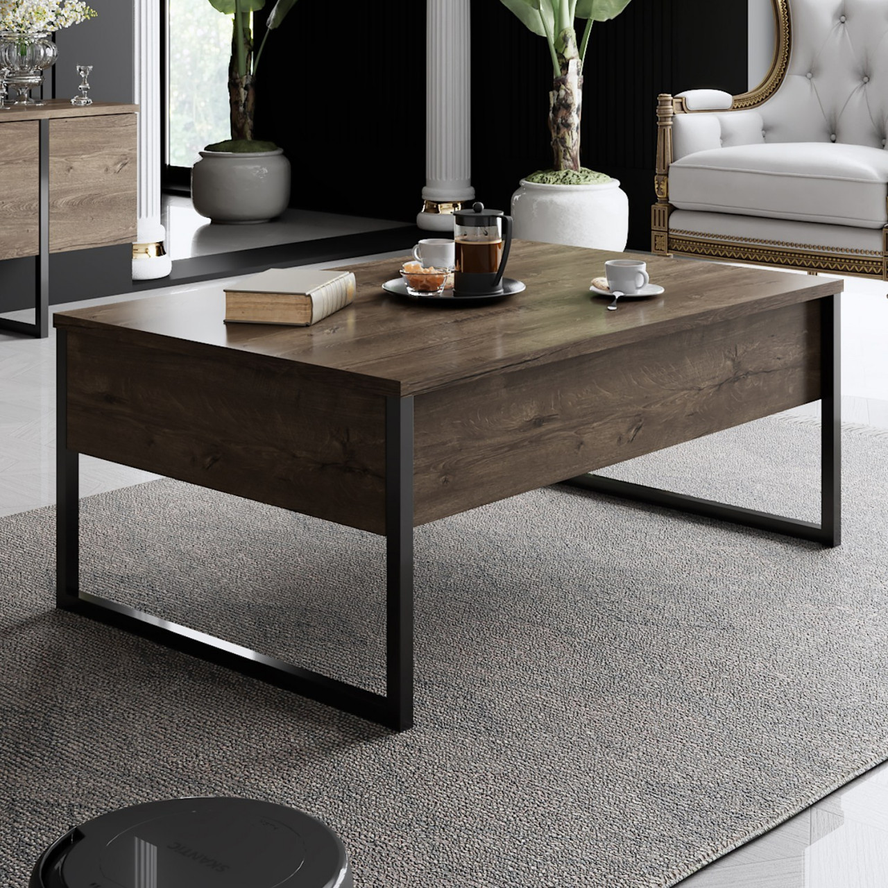 Poze Set mobilier living Luxe nuc / negru