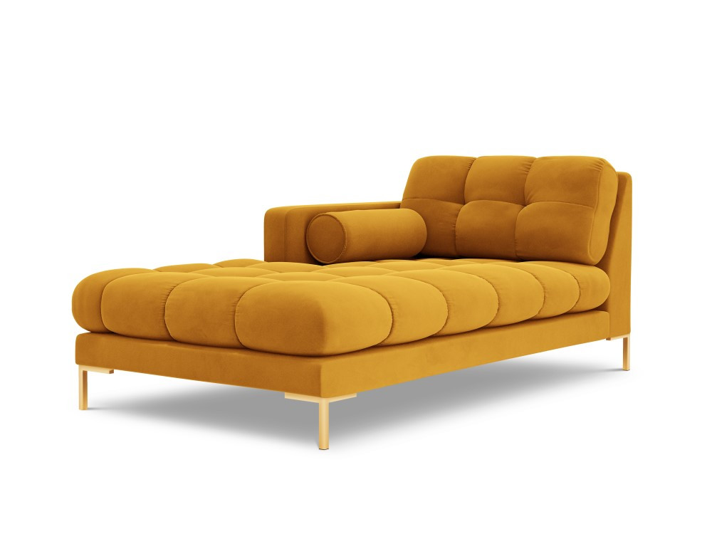 Poze Sezlong tapitat Bali velvet/picioare gold – L185 x l102 x h75