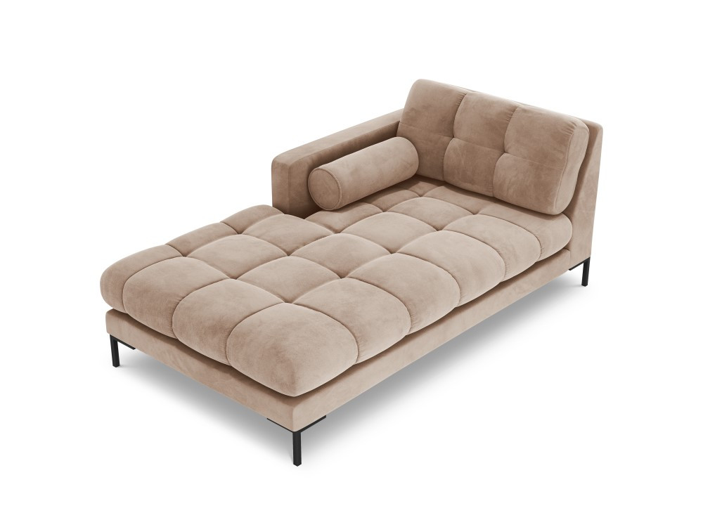 Poze Sezlong tapitat Bali velvet/picioare negre – L185 x l102 x h75