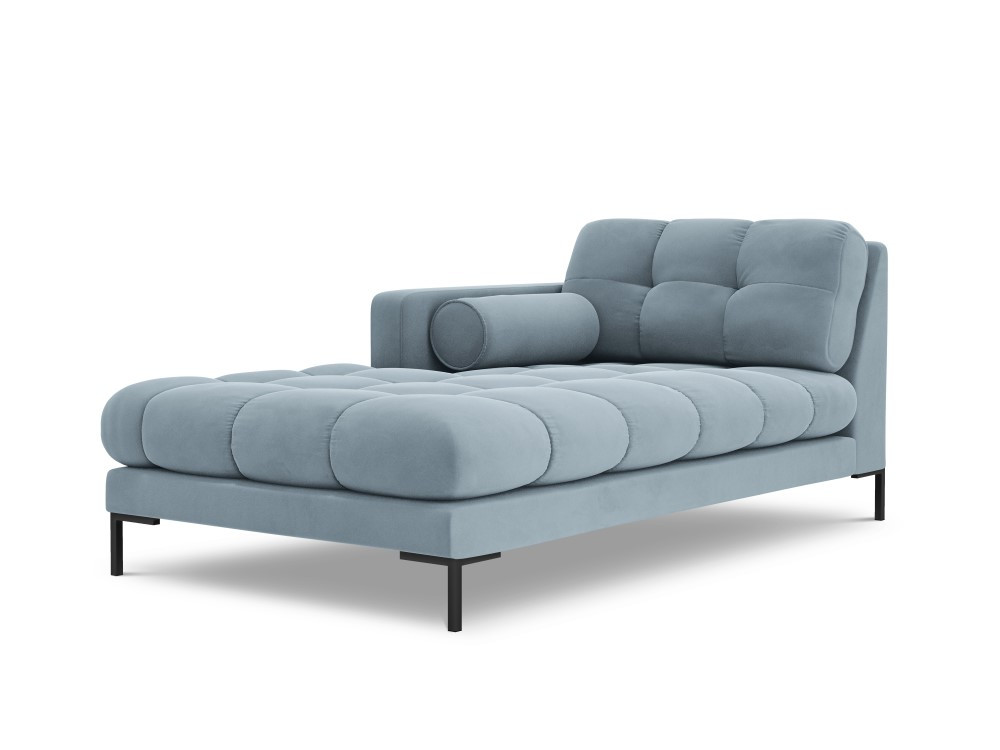 Poze Sezlong tapitat Bali velvet/picioare negre – L185 x l102 x h75