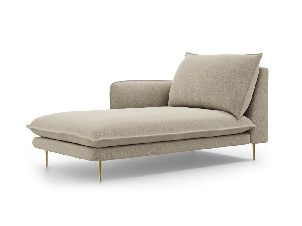 Poze Sezlong tapitat Vienna picioare gold – L170 x l110 x h95