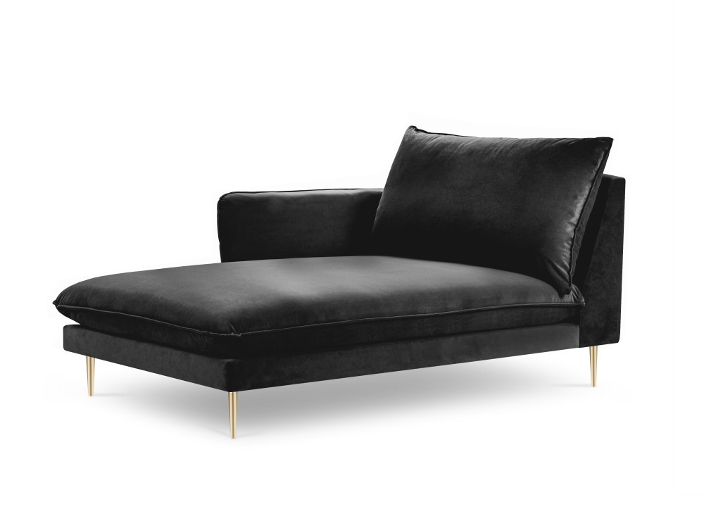 Poze Sezlong tapitat Vienna velvet/picioare gold – L170 x l110 x h95