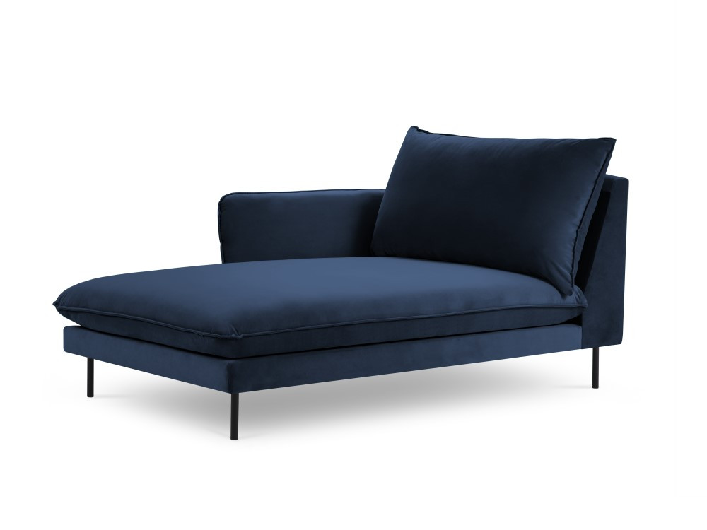 Poze Sezlong tapitat Vienna velvet/picioare negre – L170 x l110 x h95