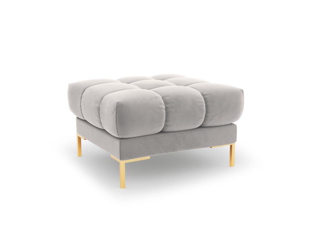 Poze Taburet tapitat Bali velvet/picioare gold – L60 x l60 x h41