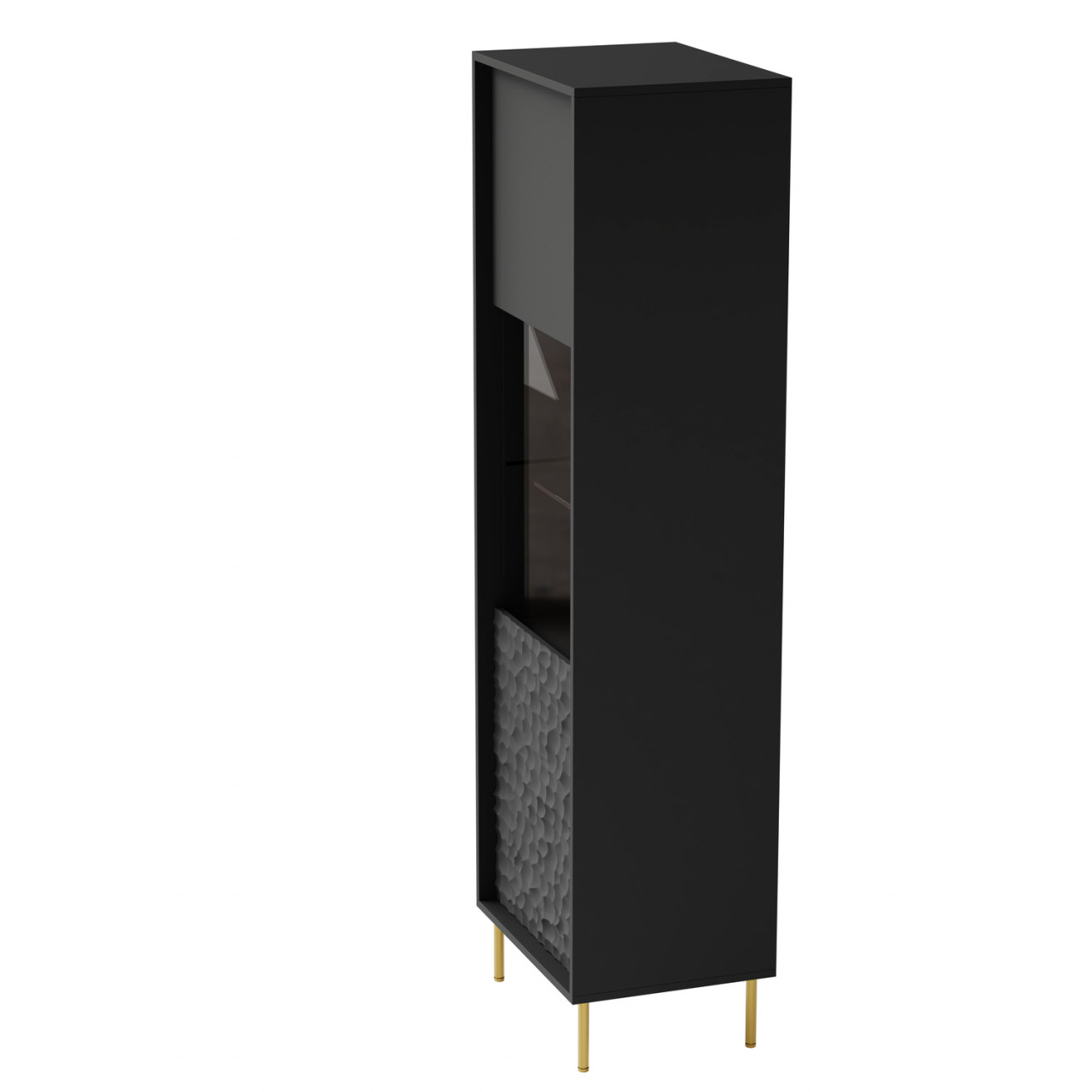Poze Vitrina Bullet W-1 H185 cm negru/auriu