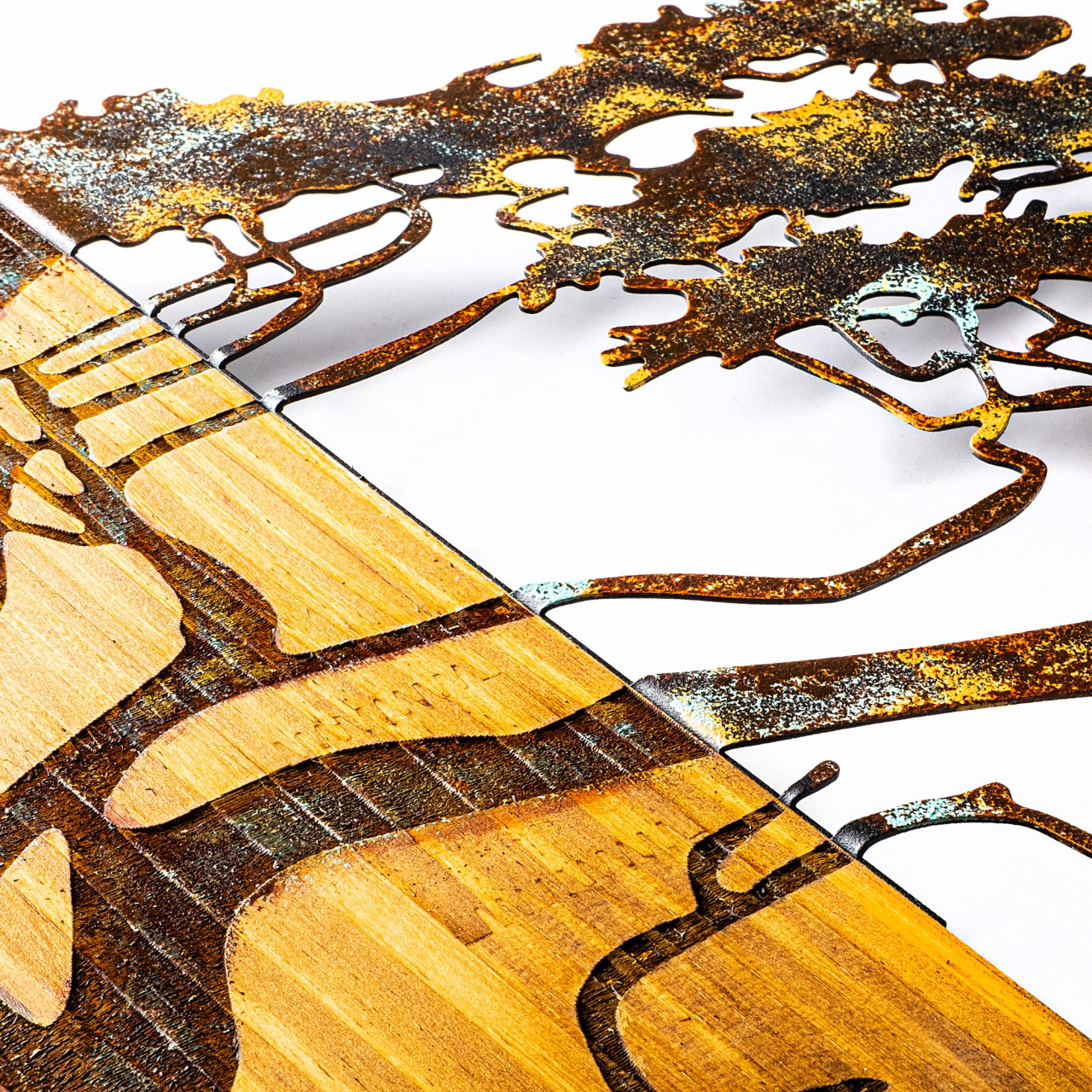 Poze Accesoriu decorativ de perete din lemn Acacia Tree - 388-A