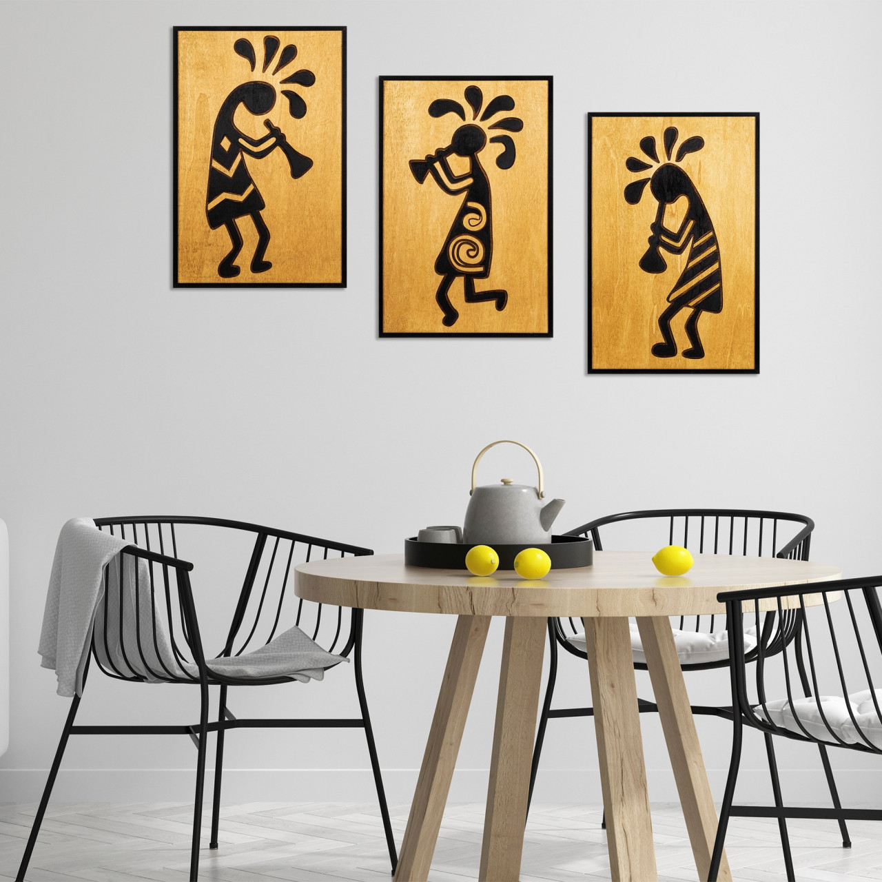 Poze Accesoriu decorativ de perete din lemn African music 2