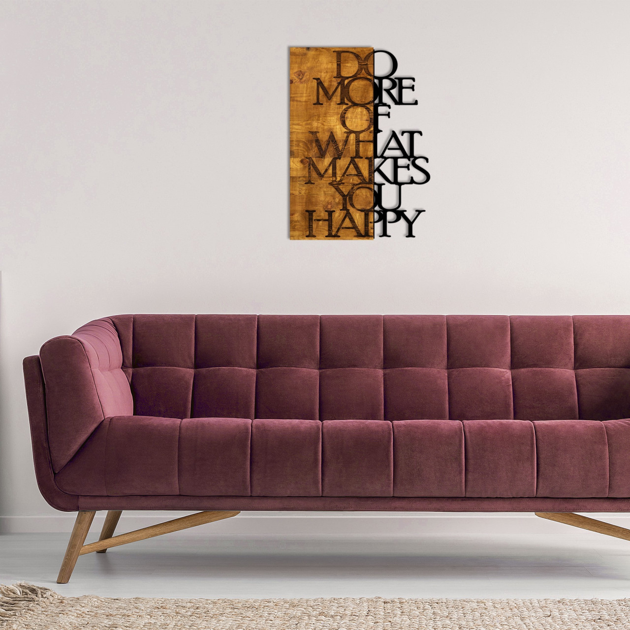 Poze Accesoriu decorativ de perete din lemn Do More