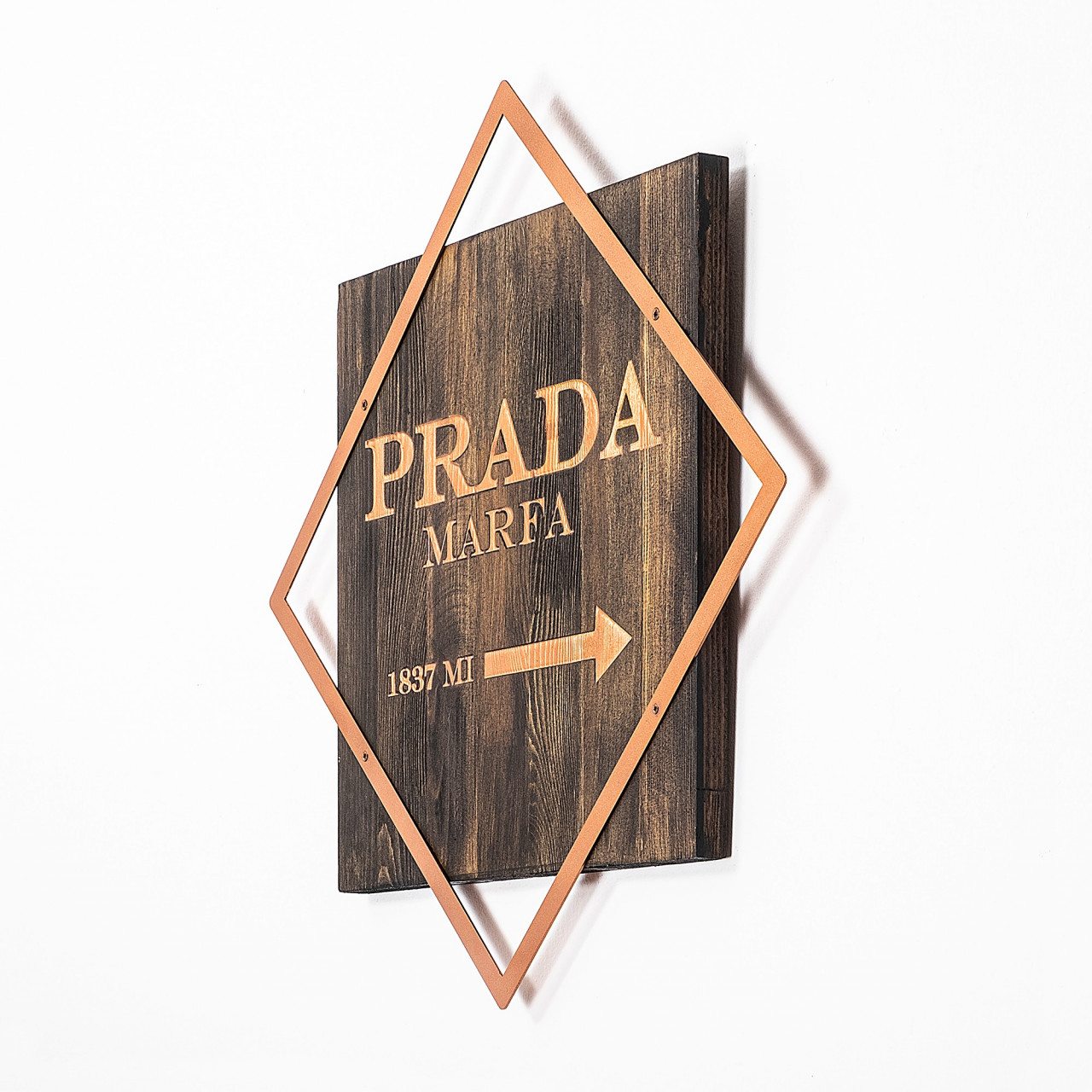 Poze Accesoriu decorativ de perete din lemn Fashion - Copper