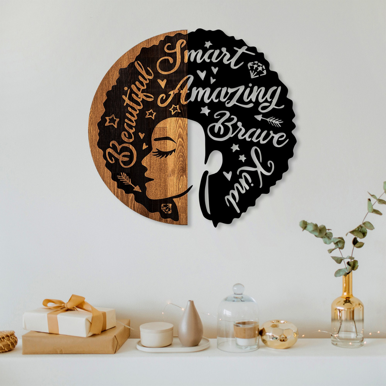 Poze Accesoriu decorativ de perete din lemn Female