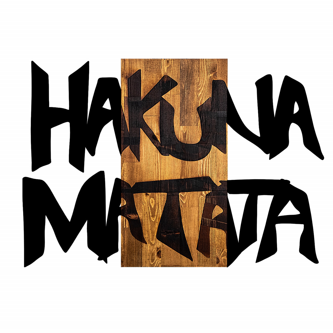 Poze Accesoriu decorativ de perete din lemn Hakuna Matata 5