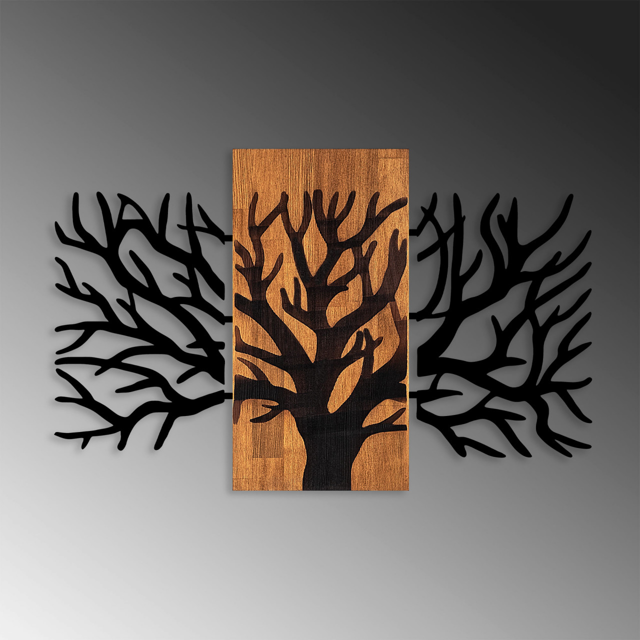 Poze Accesoriu decorativ de perete din lemn Horn tree - 381
