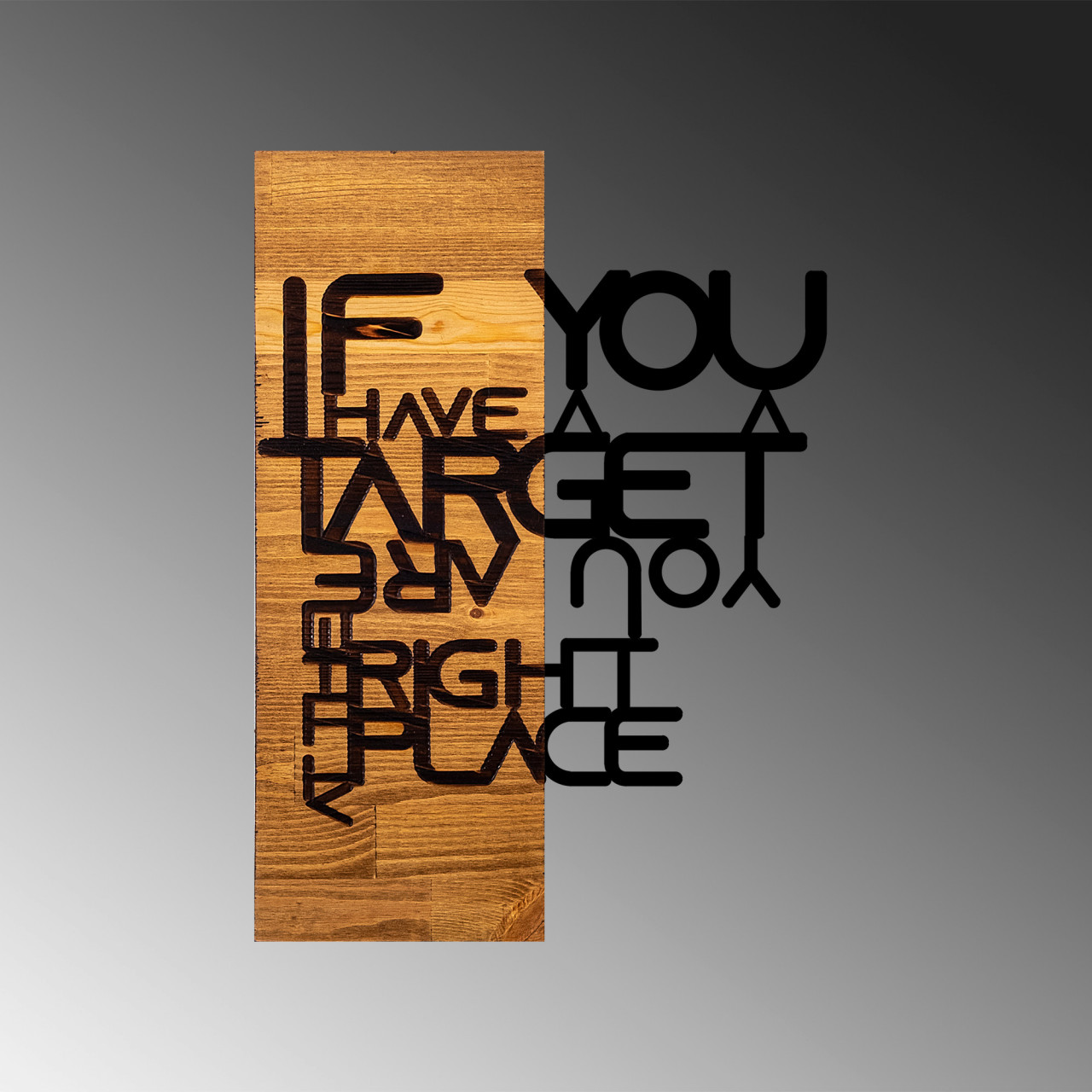 Poze Accesoriu decorativ de perete din lemn If you have target