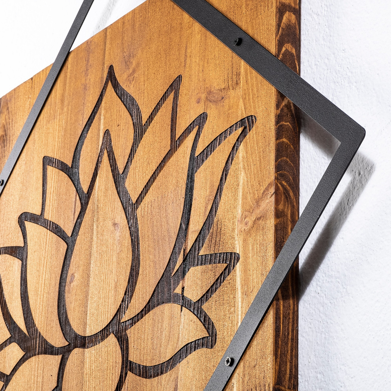 Poze Accesoriu decorativ de perete din lemn Lotus