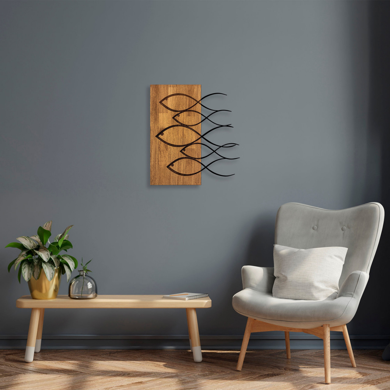 Poze Accesoriu decorativ de perete din lemn MA-283