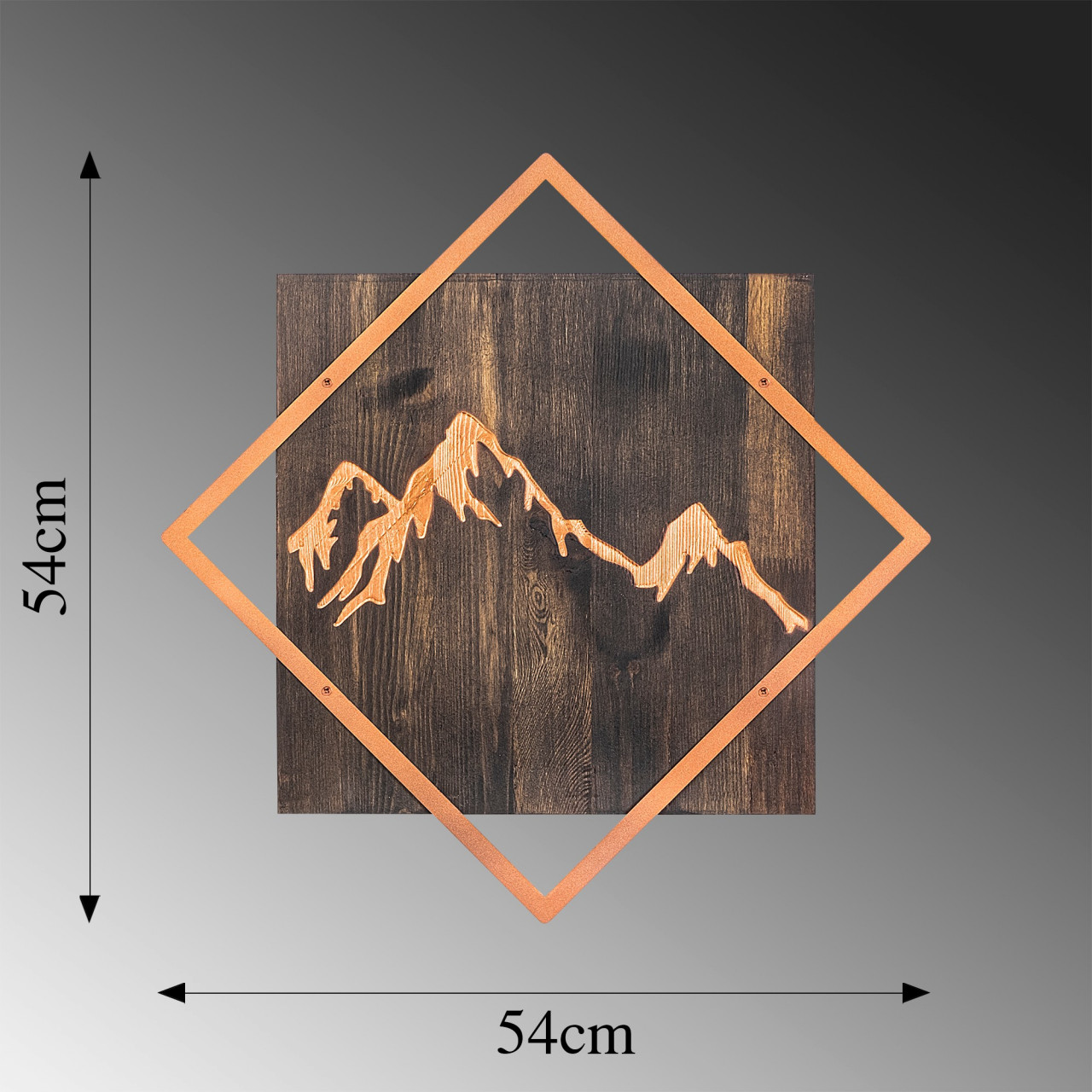 Poze Accesoriu decorativ de perete din lemn Mountain - copper