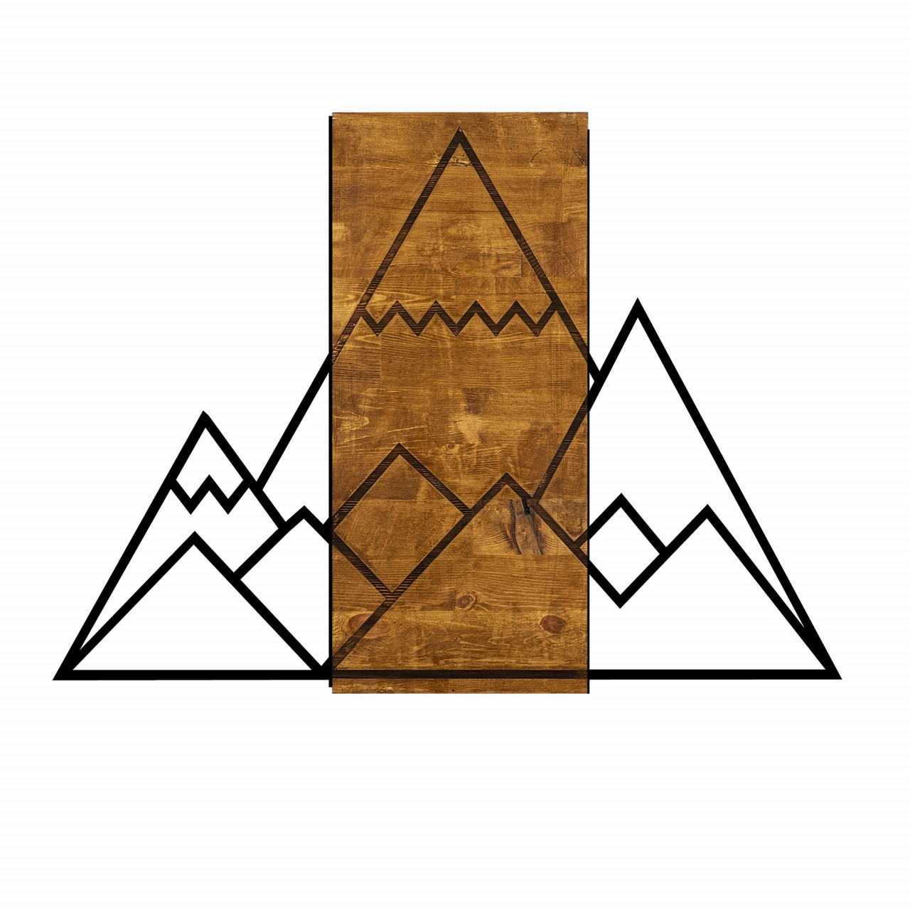 Poze Accesoriu decorativ de perete din lemn Mountain