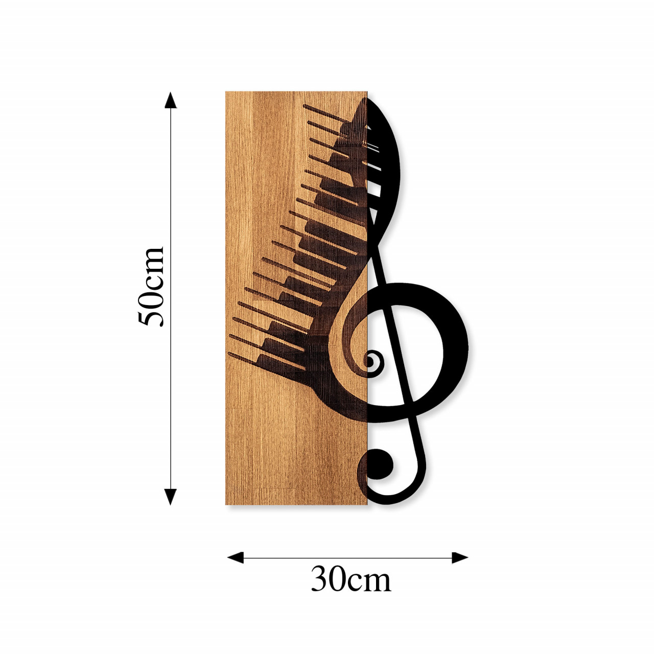 Poze Accesoriu decorativ de perete din lemn Musical 1