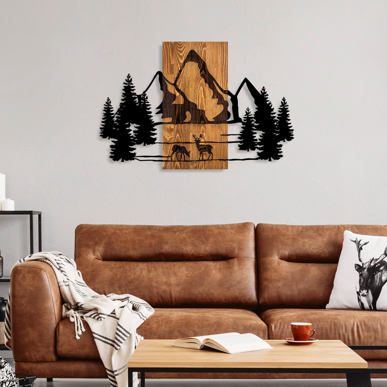 Poze Accesoriu decorativ de perete din lemn Natural habitat