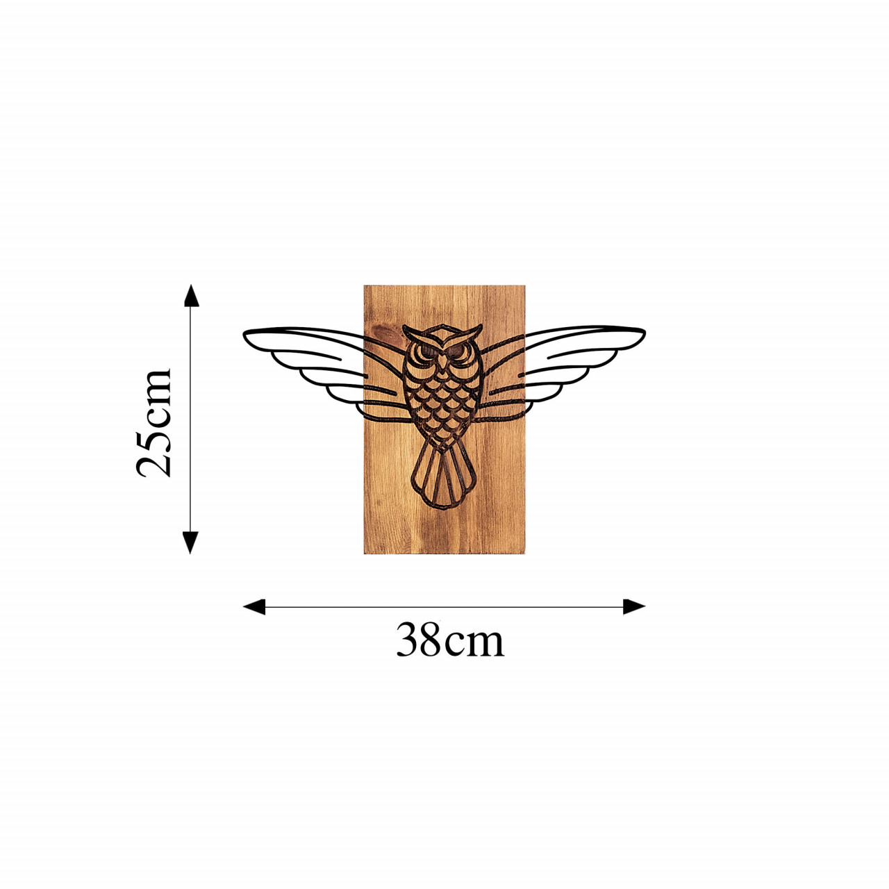 Poze Accesoriu decorativ de perete din lemn Owl - 337
