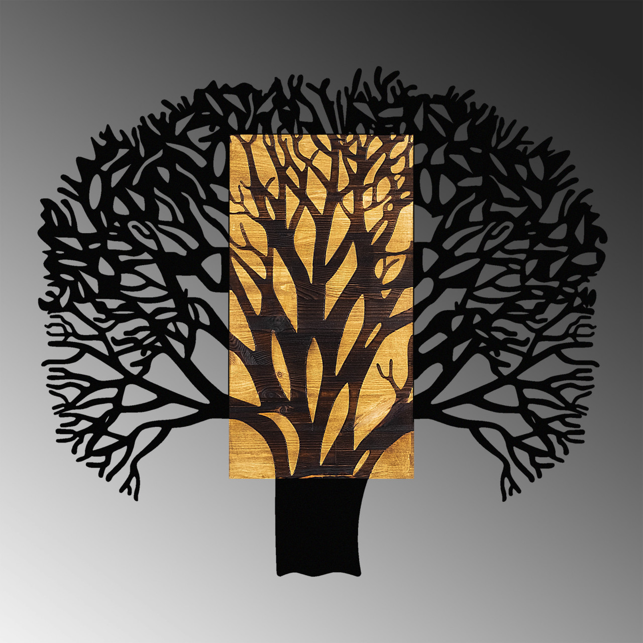 Poze Accesoriu decorativ de perete din lemn Tree 1