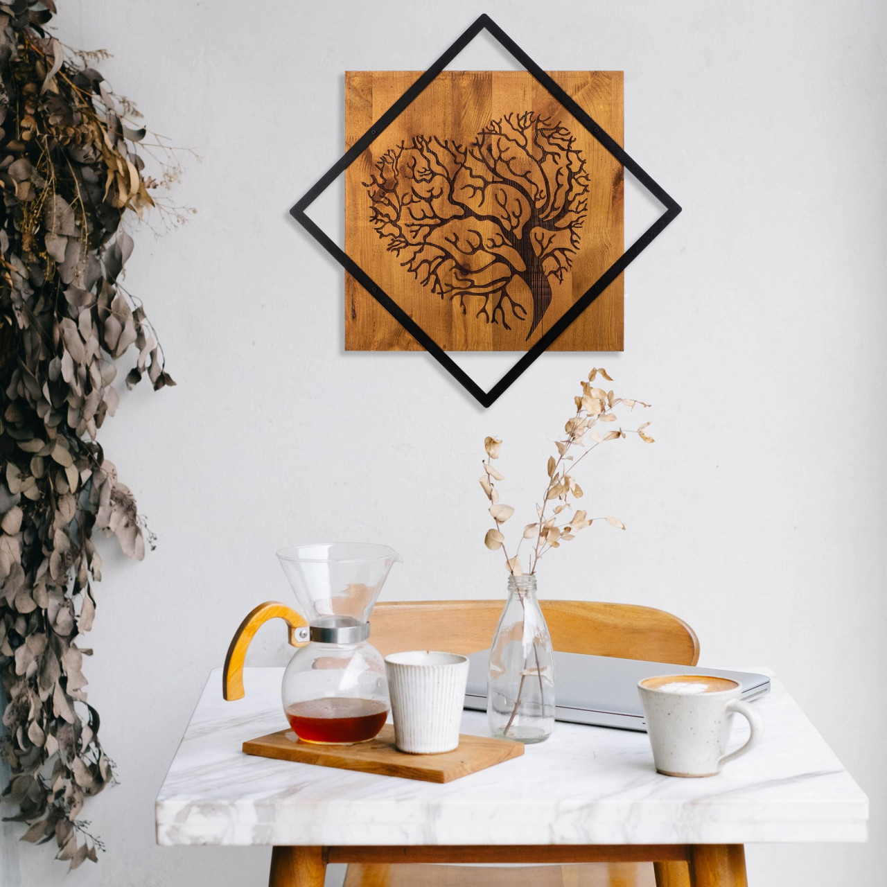 Poze Accesoriu decorativ de perete din lemn Tree 2