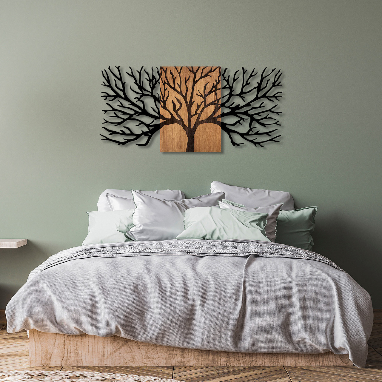 Poze Accesoriu decorativ de perete din lemn Tree - 327