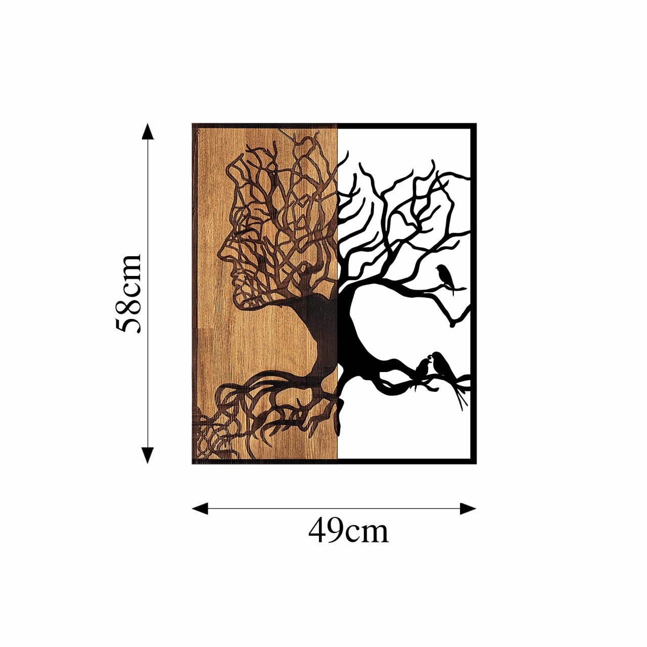 Poze Accesoriu decorativ de perete din lemn Tree Man - 291
