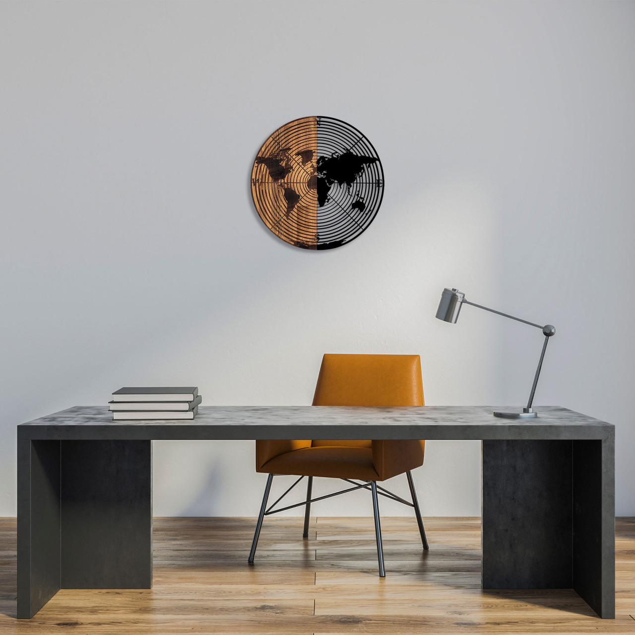 Poze Accesoriu decorativ de perete din lemn World Map - 321