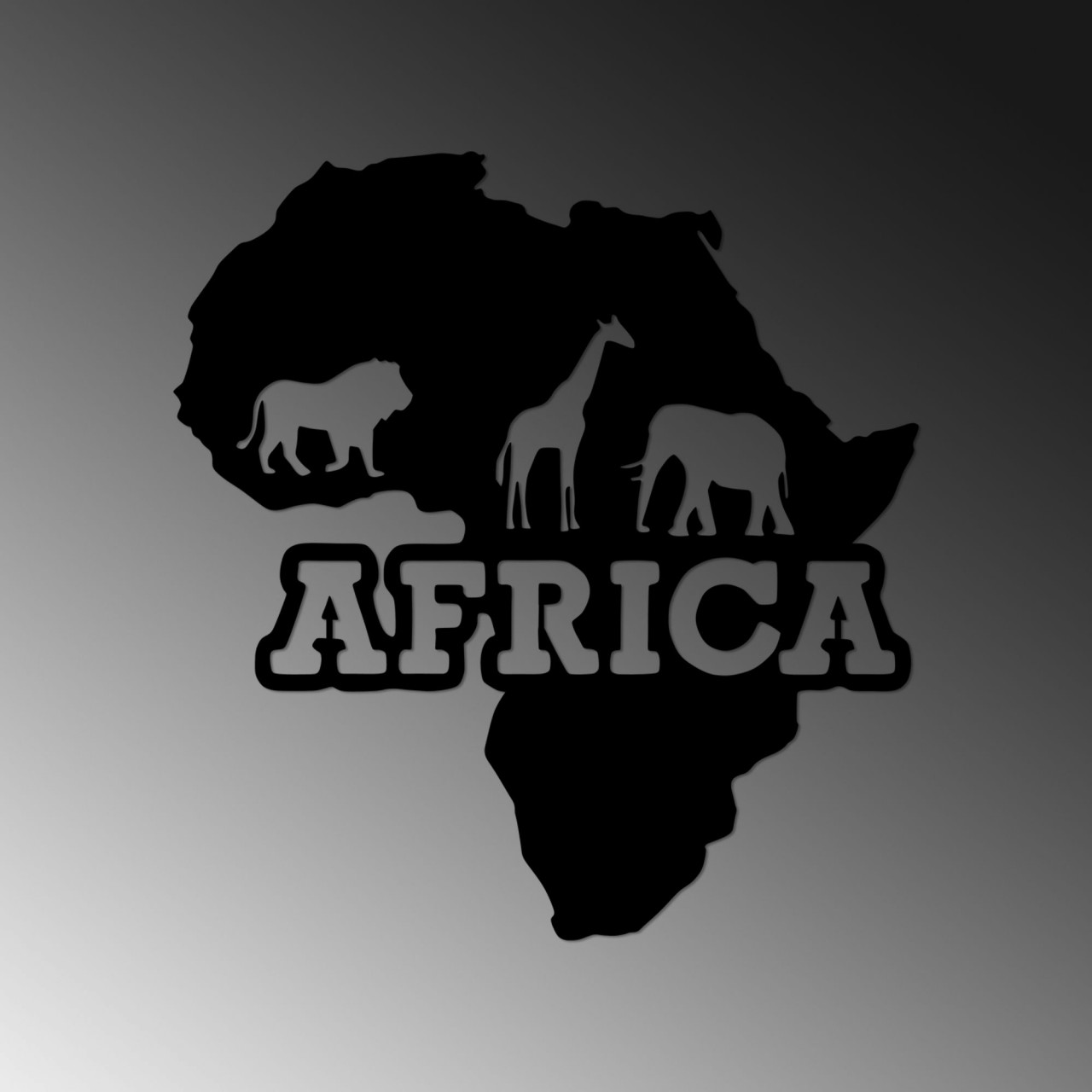 Poze Accesoriu decorativ de perete metalic Africa - 503