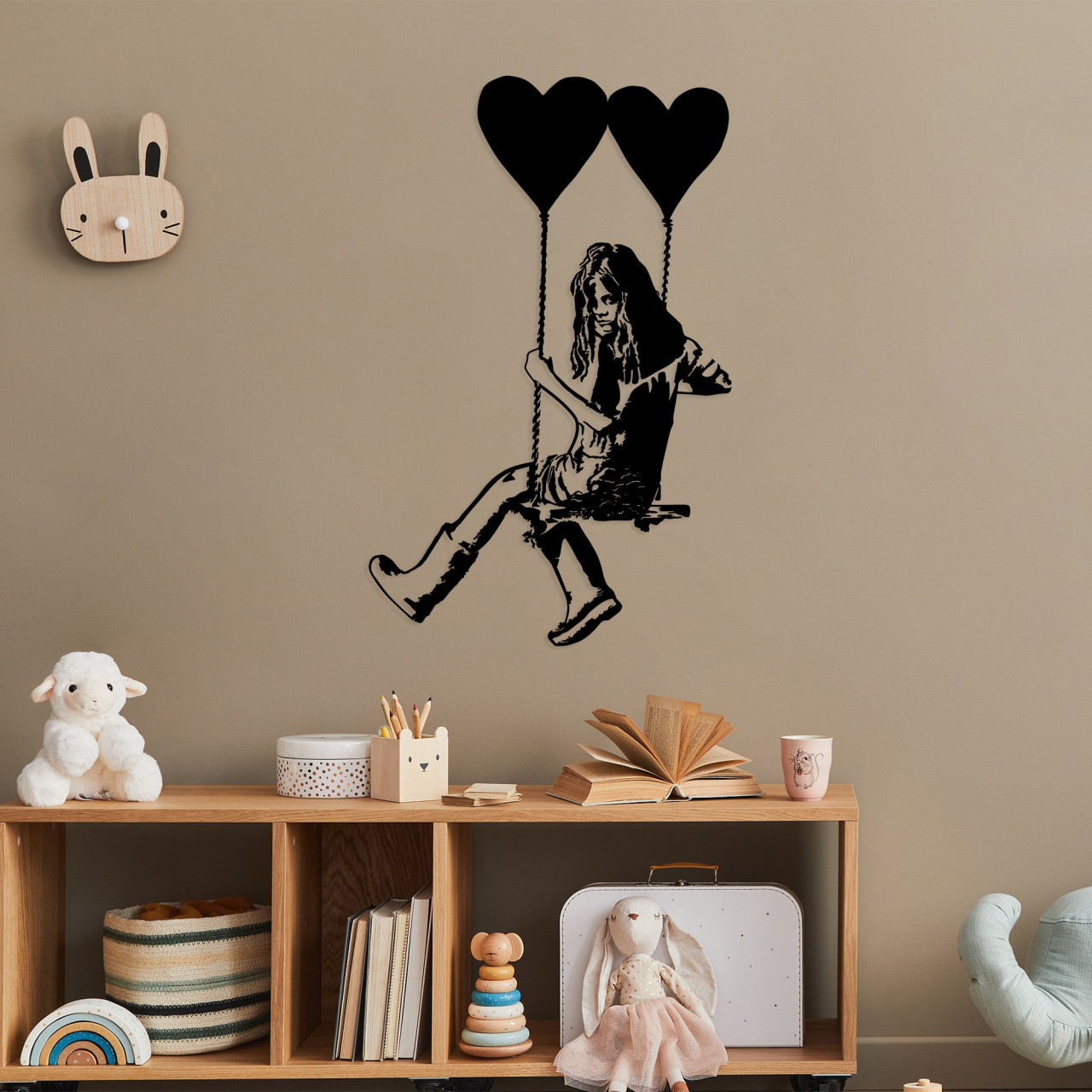 Poze Accesoriu decorativ de perete metalic Banksy art
