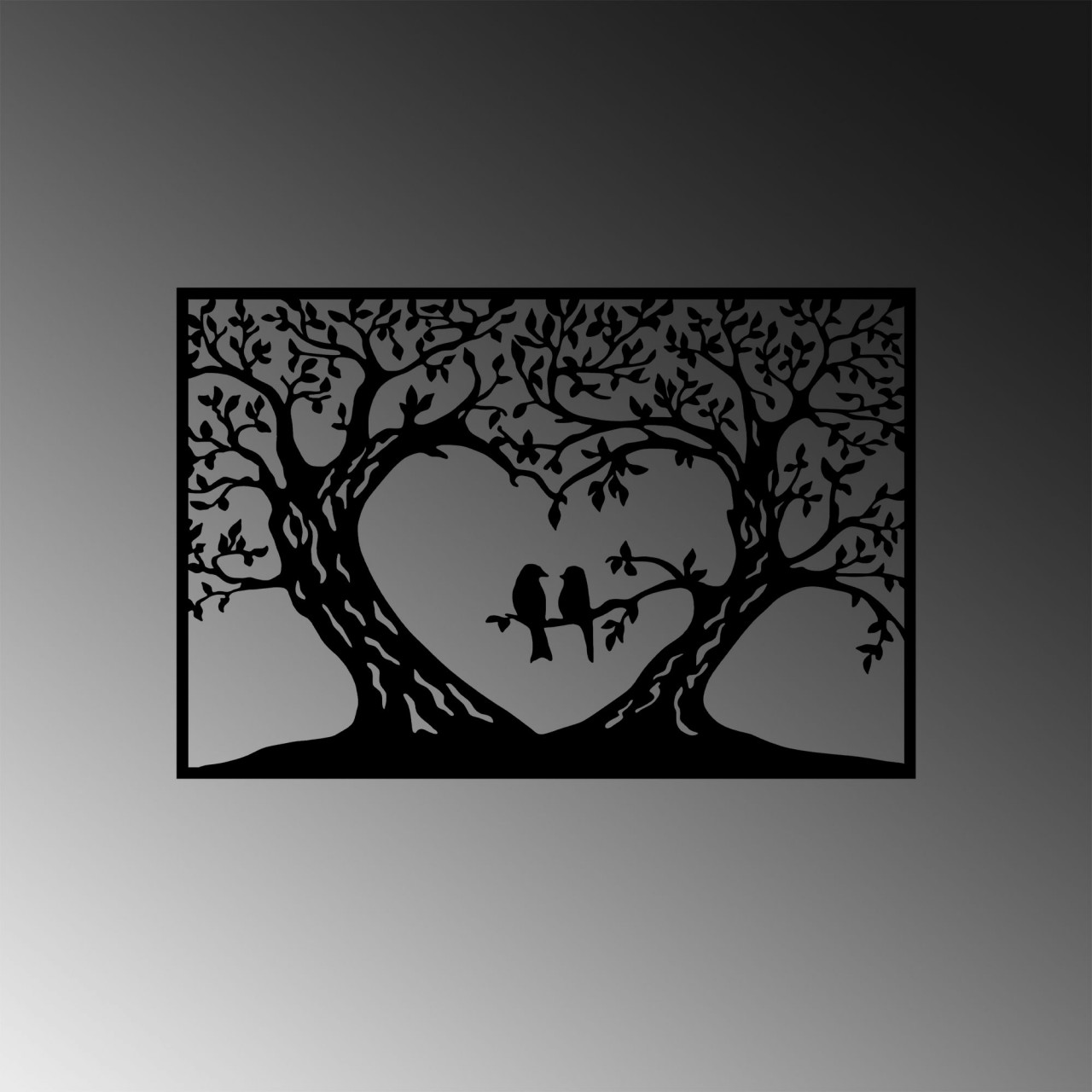 Poze Accesoriu decorativ de perete metalic Birds Love - 279 M