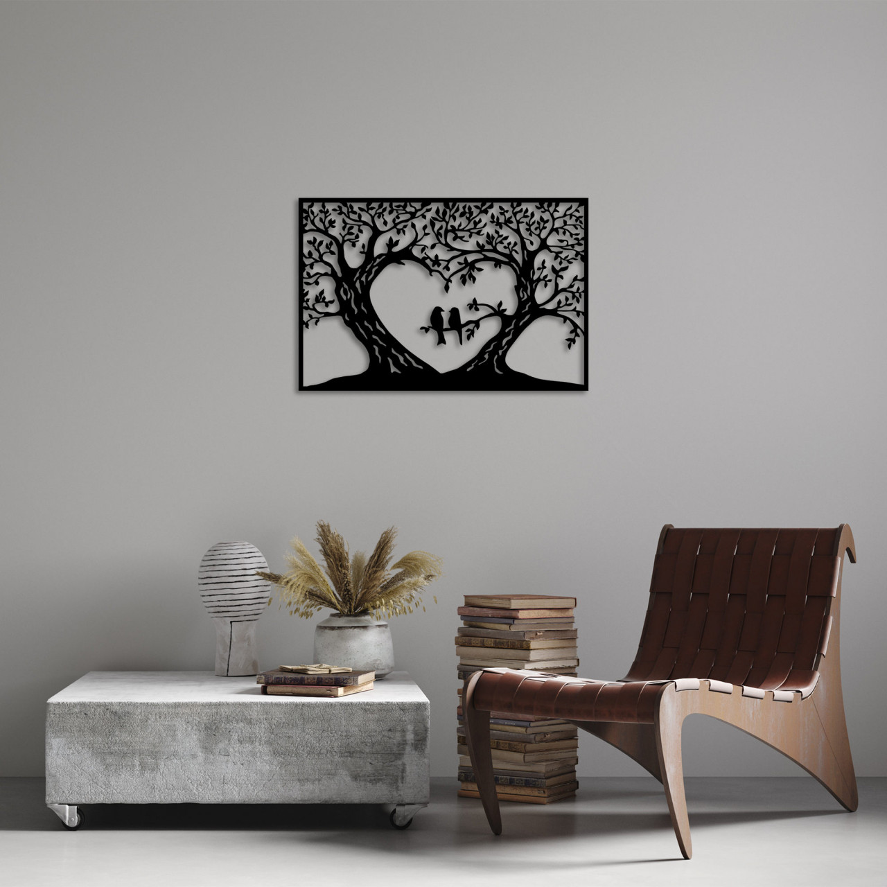 Poze Accesoriu decorativ de perete metalic Birds love - 280 S